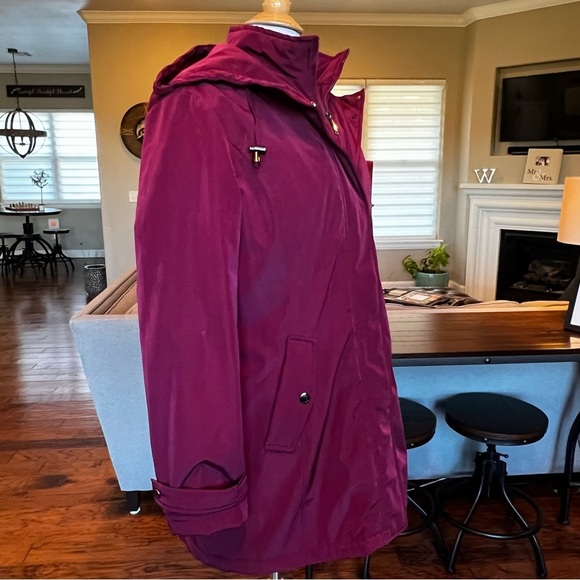 HFX Women’s Jacket size Large Quilted Lining Hooded Water & Wind Resistant FLAW - Picture 6 of 16